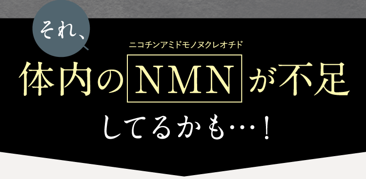 体内のNMNが不足してるかも…！